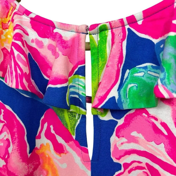 Lilly Pulitzer Esmeralda Dress Beckon Blue Jungle Utopia Size Large NWT $168 - Picture 6 of 12